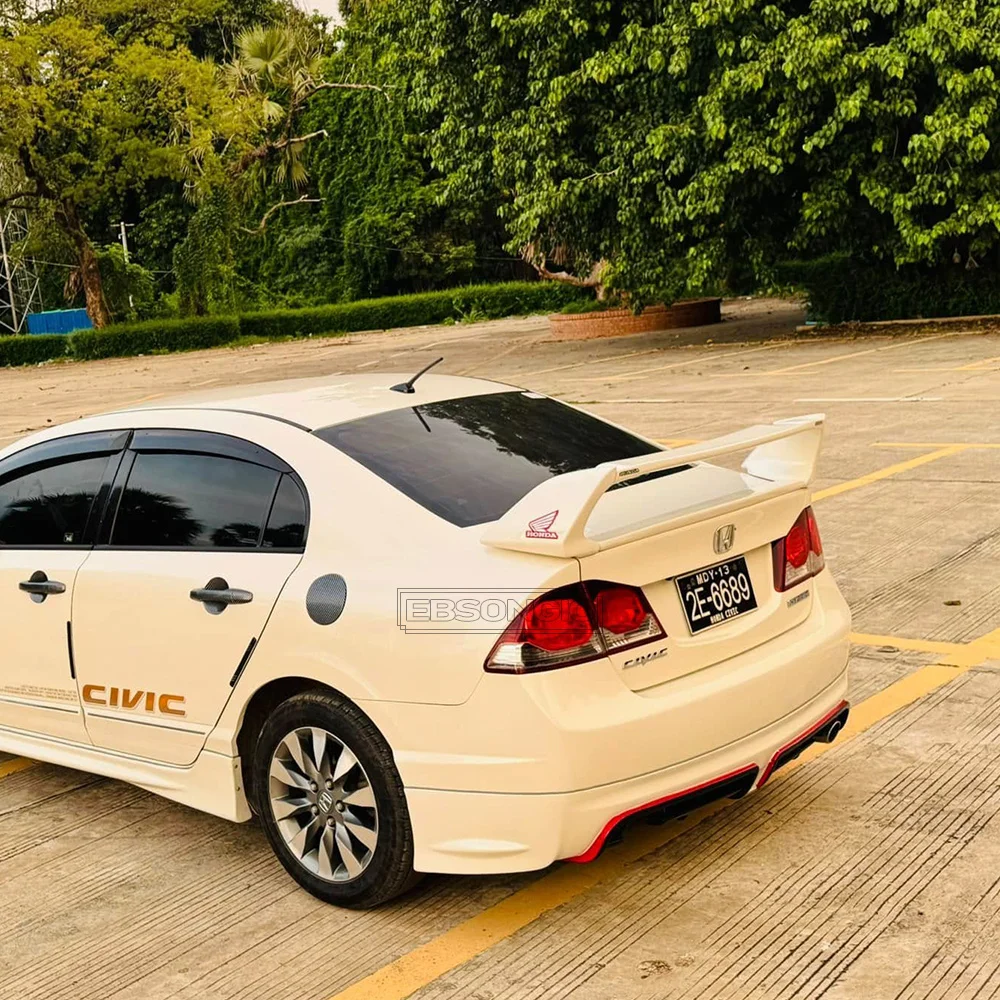 Фото Для 2006-2011 Honda Civic Sedan 4-дверный ABS-пластик задний спойлер на крыло багажника FD2 FA2 четыре части 2006 2007 2008 2009 2010 2011 №2