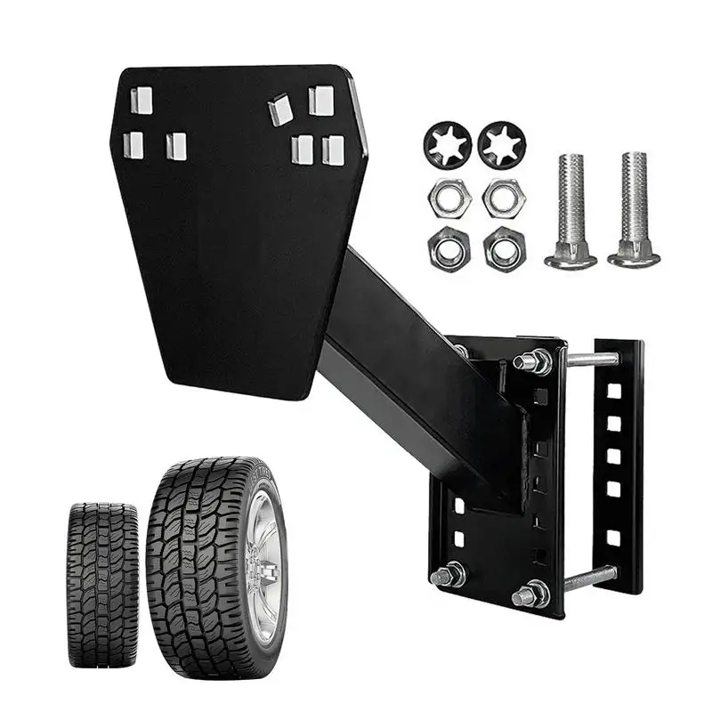 

Spare Tire Carrier Steel Trailer Tire Holder Easy To Install Bolt Patterns 120lbs Capacity Heavy Duty Trailer Wheels Holder