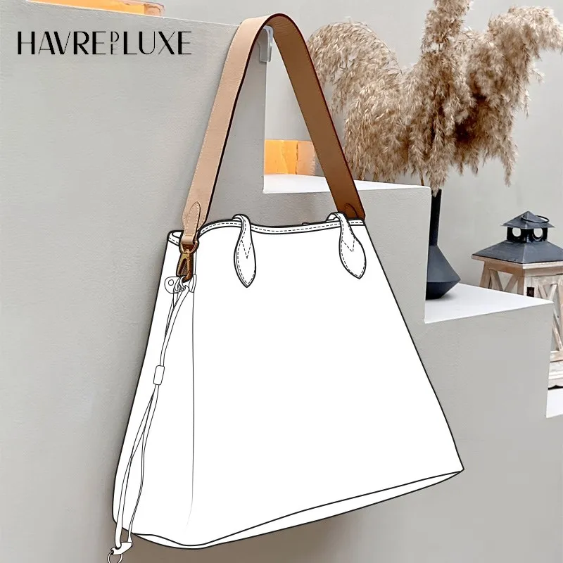 Decompression Wide Shoulder Strap Transformation Bucket Bag Armpit Color Changing Cowhide Strap Accessories