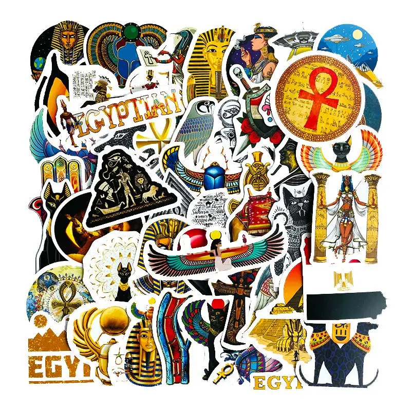 

Egyptian Primitive Pyramid Creative Sticker Phone Case Luggage, Electric Car, Notebook Decoration Decal