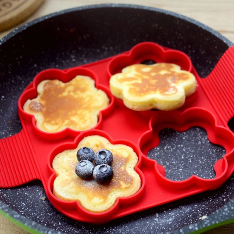 

Nonstick Silicone Egg Pancake Ring Pancake Maker Mold Egg Cooker fried egg shaper Omelet Moulds for Kitchen Baking Accessories