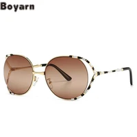 boyarn oculos uv400 shades popular metal large frame paint sunglasses luxury brand design street photography ins sunglasses