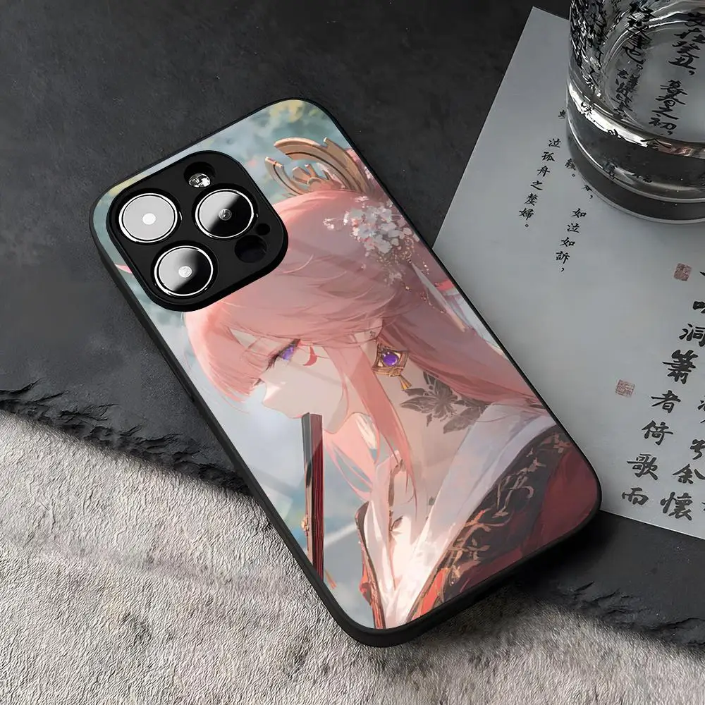 Чехол для телефона Genshin Impact Kiss Fan iPhone 15 13 14 16 12 11 Pro XS Max Plus Mini X XR SE2020 чехол из