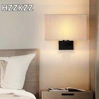 fabric american led wall lamp bedroom north european and american style hotel wall lamp chinese fabricbedside lamp new creative
