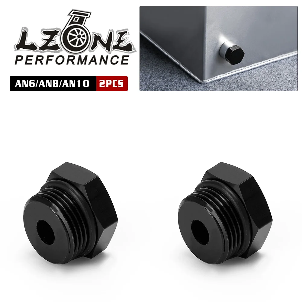 2 Pieces AN6 AN8 AN10 Male Block Off Cap Fitting Hex Head Plug With O-Ring Adapter Aluminum Alloy BL02