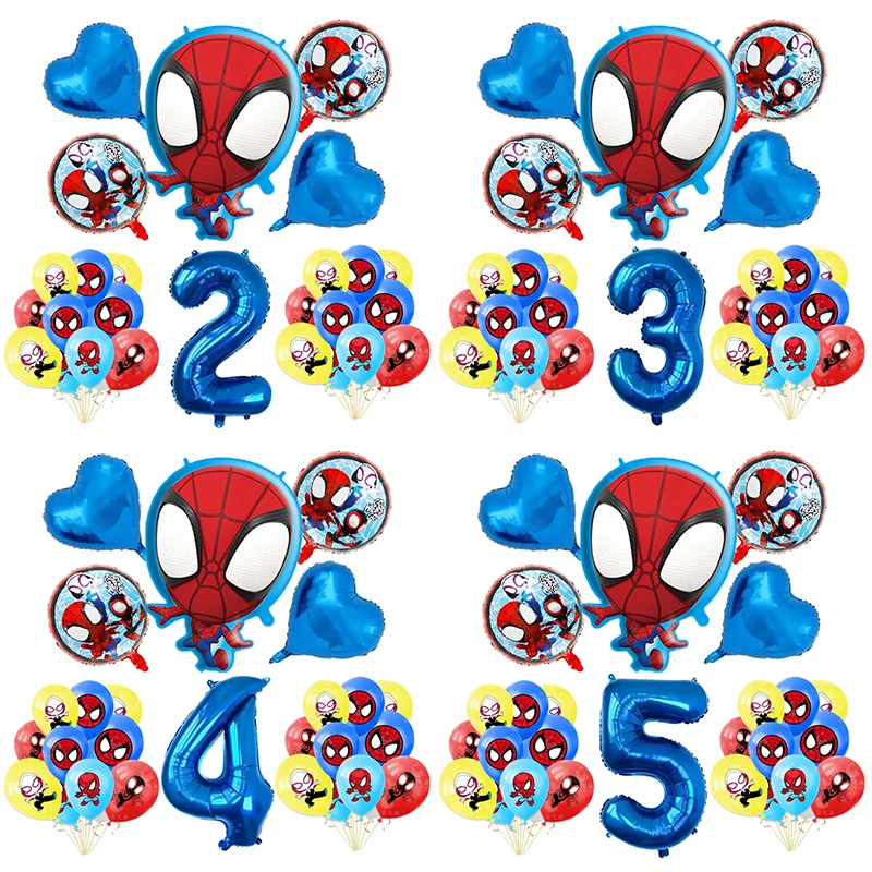 1Set Avenger Spidey Theme Spiderman And His Amazing Friend Boy Birthday Party Decor Super hero Marvel Baby Shower Supplie Globos
