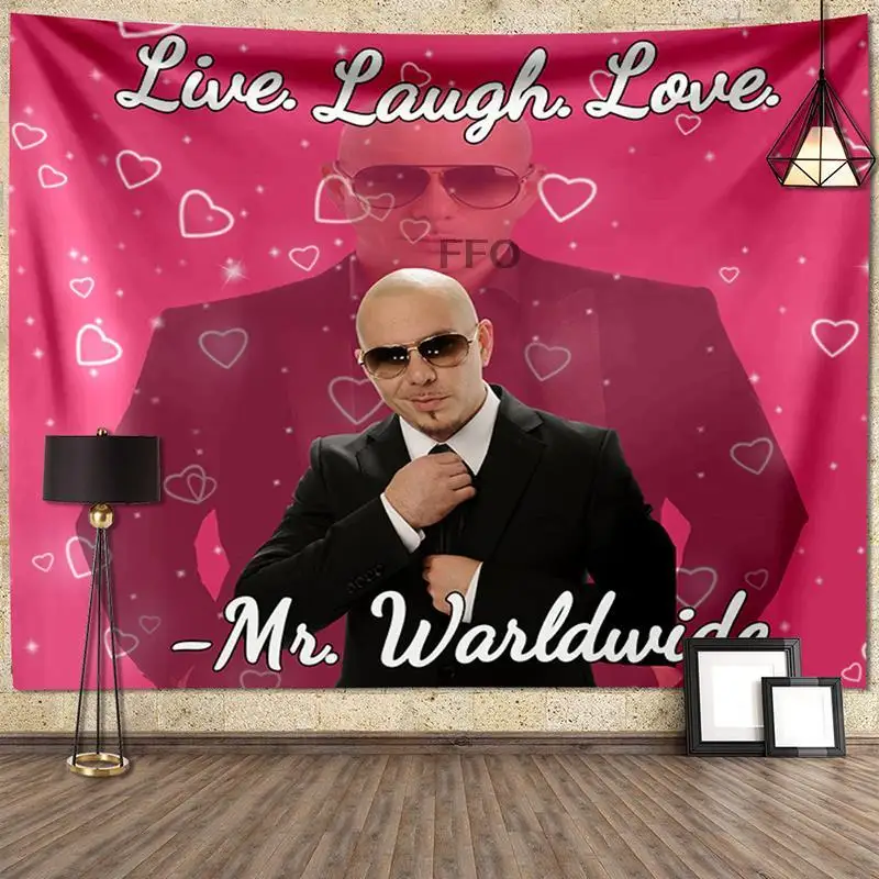 декор комнаты。декор на стену。макраме.хиппи Mr 305 Pitbull по всему миру гобелен в