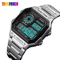 digital watches for mens 2 time chrono men wristwatches fashion sport male watch clock retro reloj hombre