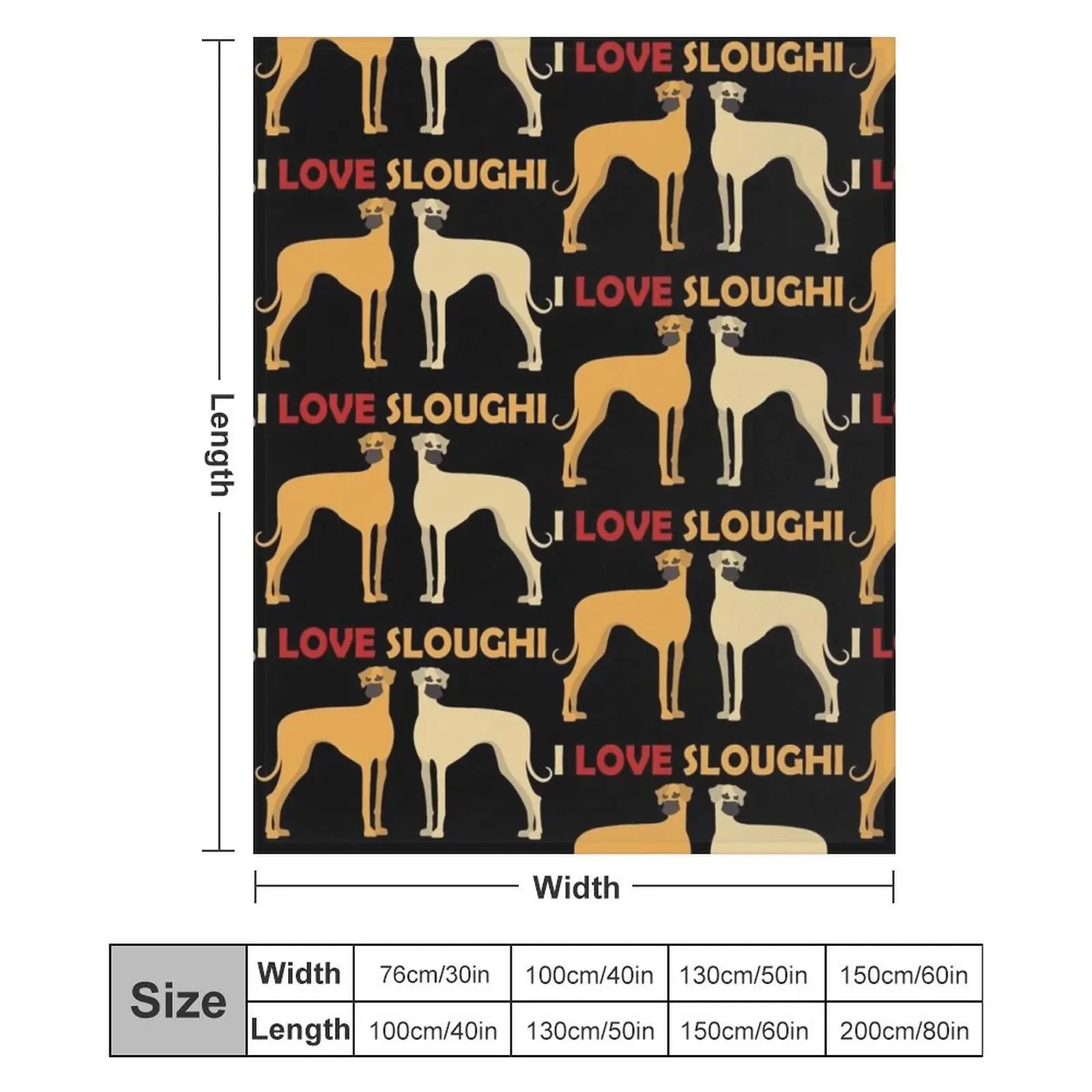 Одеяло I Love Sloughi термоплед на диван одеяла