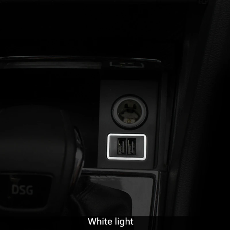 Автомобильное зарядное устройство с двумя USB-портами для Skoda Kodiaq 2017-2020