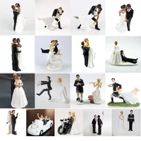 2021 cake toppers dolls bride and groom figurines funny wedding cake toppers stand topper decoration supplies marry figurine