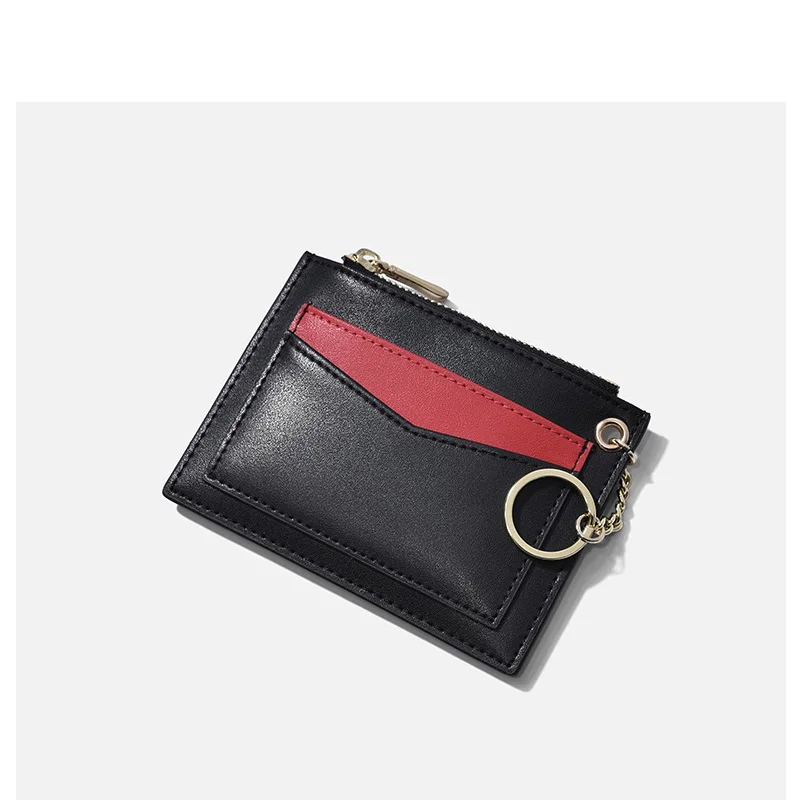 Color Blocking Women Genuine Leather Card ID Holder Package Driver License Bank Credit Business Page Card Holder Case Bag Cover