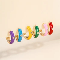 wesparking emo gold plated huggie earrings statement earrings set with zircon charm free shipping items fashion jewelry