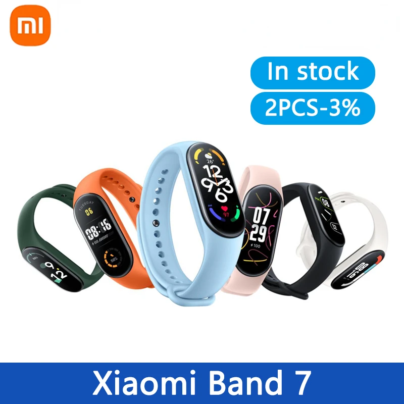 

Xiaomi – connected Bracelet Mi band 7, 1.62 inch AMOLED, Bluetooth 5.2, with 120 training modes physical activity and heart Best