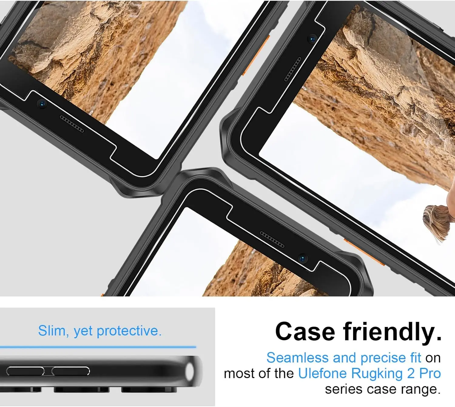 Фото Защитное стекло 2.5D 9H для Ulefone Rugking 2 Pro №4