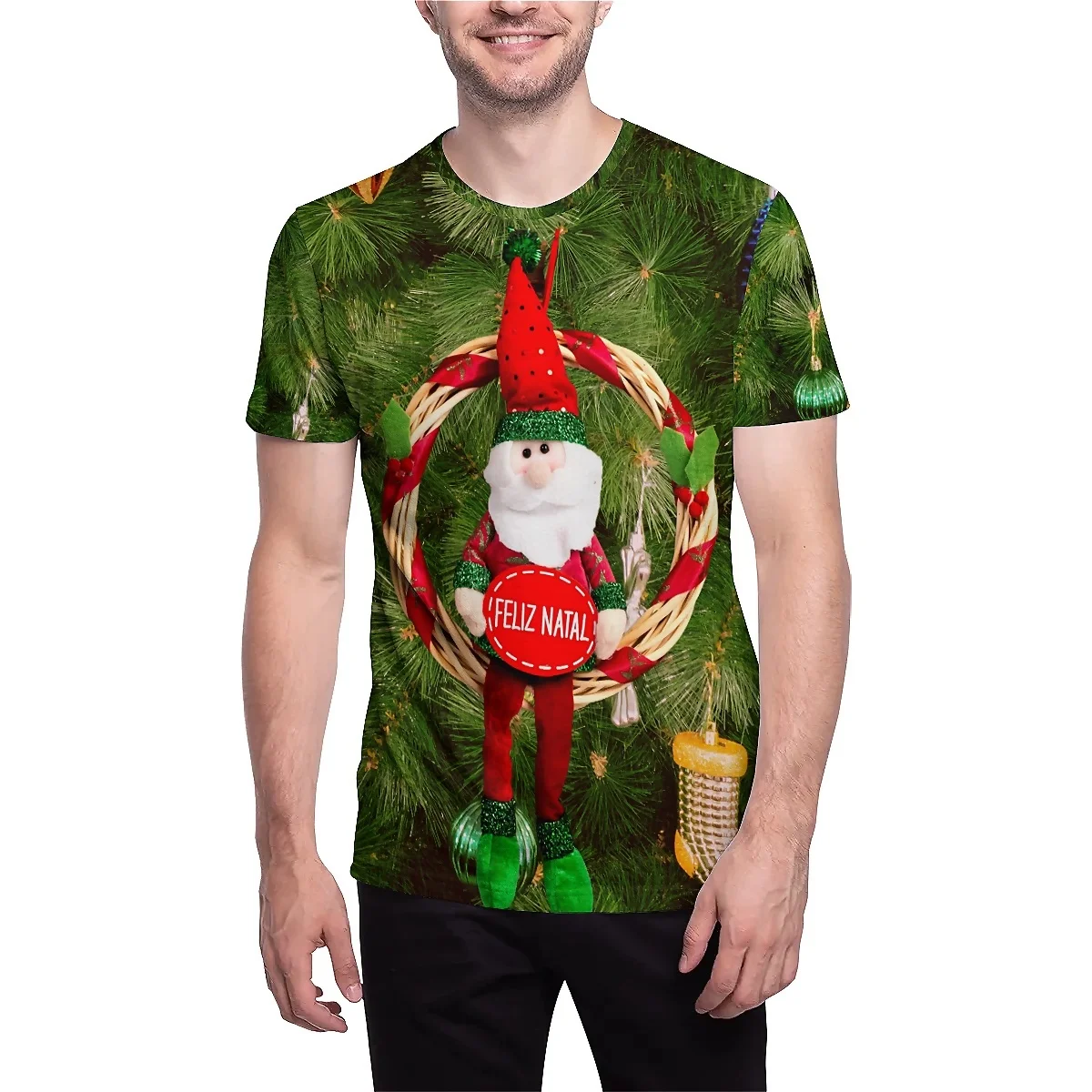 Новинка крутая Рождественская футболка liaseo унисекс простая Милая с