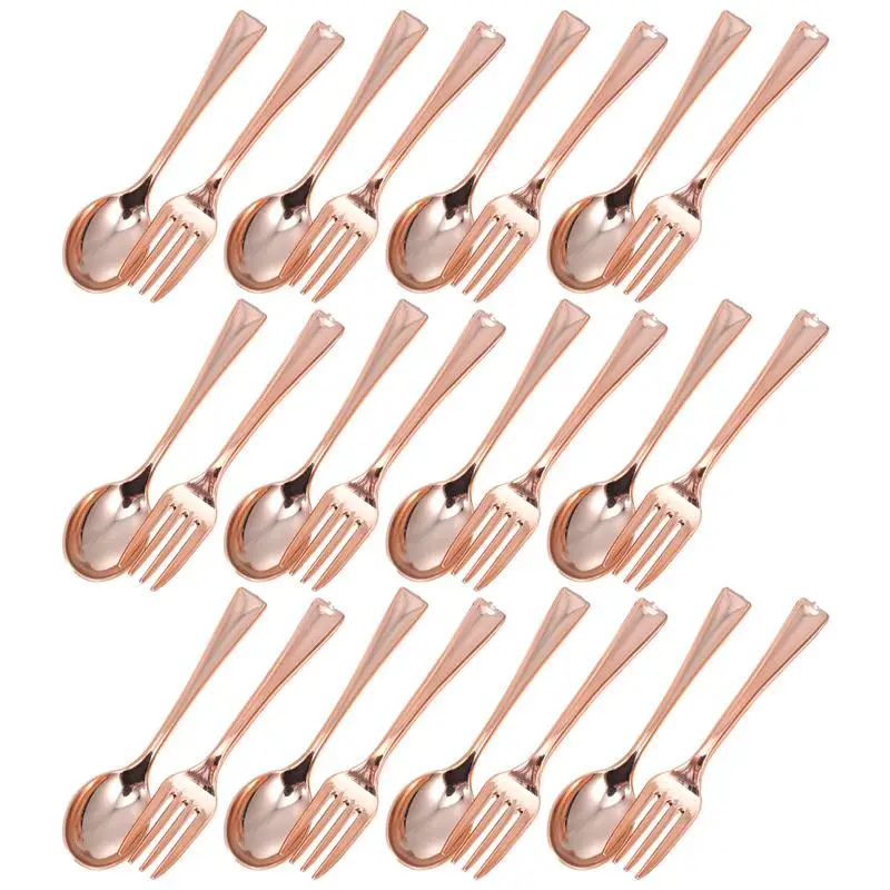 

1 Набор искусственных десертов, одноразовые вилки, ложки, полезные десертные ложки, одноразовые столовые приборы для вечерние, товары для до...