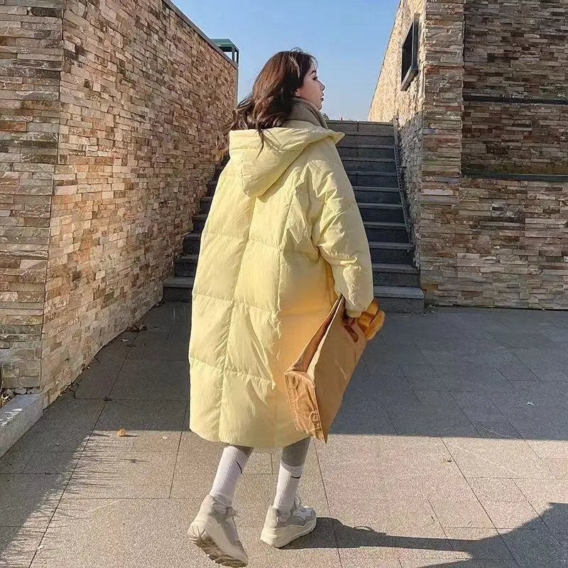 Down Cotton Jacket Women's Medium Length New Korean Version Chic Bread Jacket Cotton Padded Jacket in 2022 Winter
