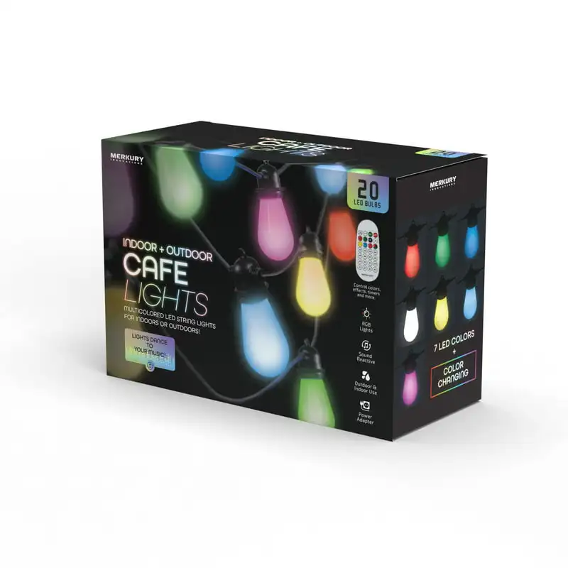 

+ Outdoor Cafe Lights | Multicolored LED String Lights