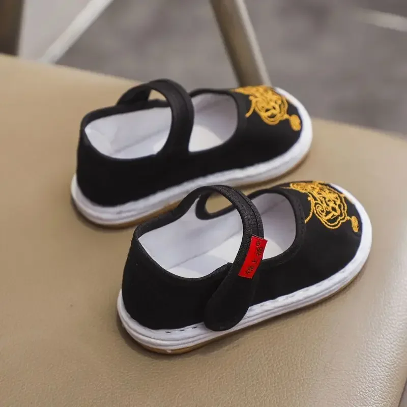 Детские тканевые туфли ручной работы в стиле ретро детская весенне-осенняя обувь