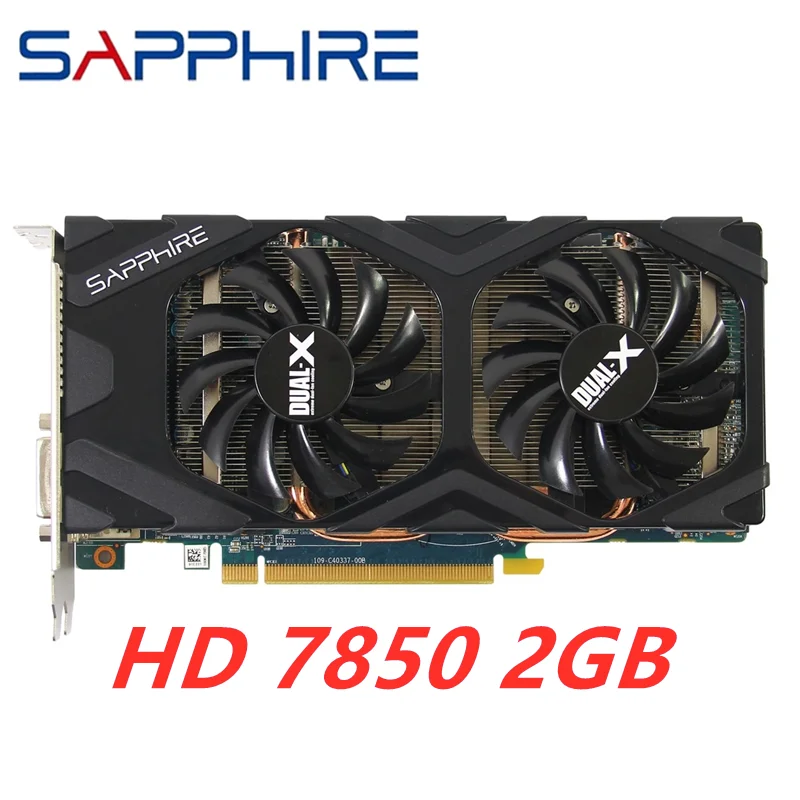 Оригинальный чип видеокарты SAPPHIRE Radeon HD7850 2 ГБ/2048 МБ 256Bit GDDR5 HD6850 GTX AMD Настольный ПК компьютер PCI Express3.0 16X