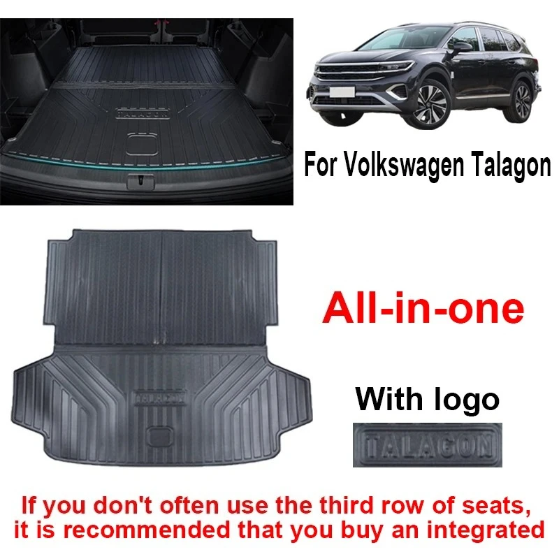 

Для VW для Volkswagen Talagon 2021 ~ 2026 2025 TPE автомобильный коврик для багажника, противогрязевой водонепроницаемый коврик для багажника, коврик для хранения, автоаксессуары