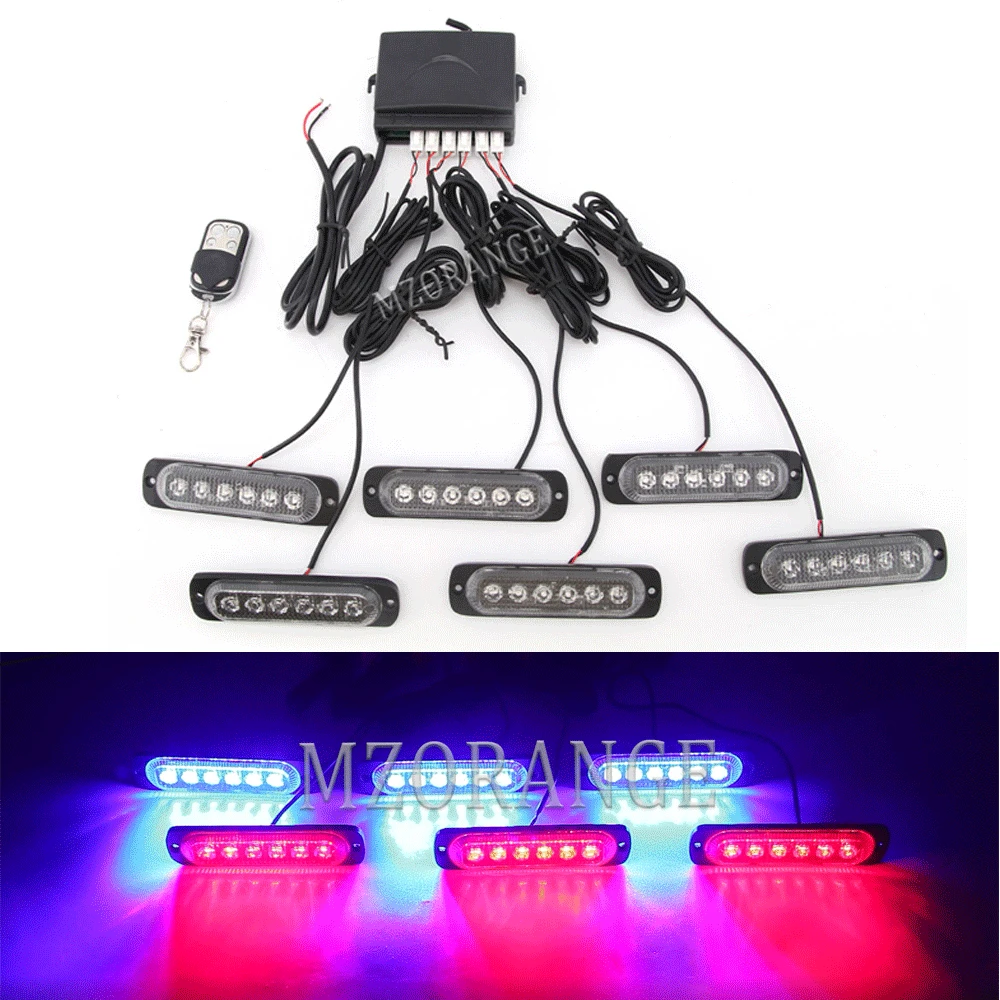 

1 Set Car LED Strobe Warning Light Grill Flashing Breakdown Emergency Light Beacon Lamp LED Side Light for Car Truck Trailer