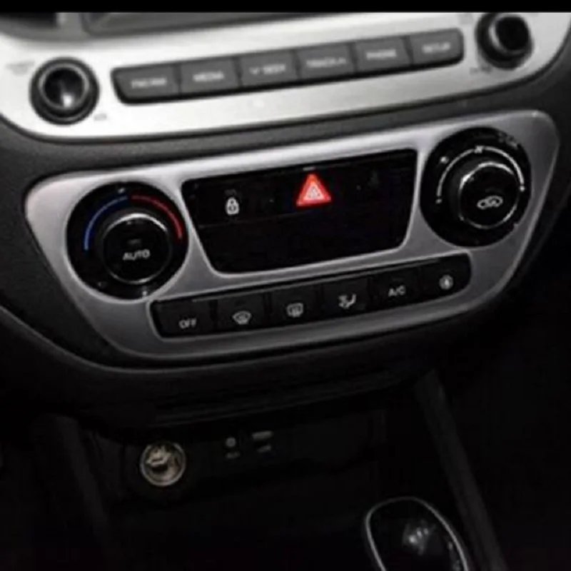

ABS Chrome/Stainless steel For Hyundai Solaris 2 2017 Car Accessories Car air conditioner Switch panel Cover Trim Car Styling