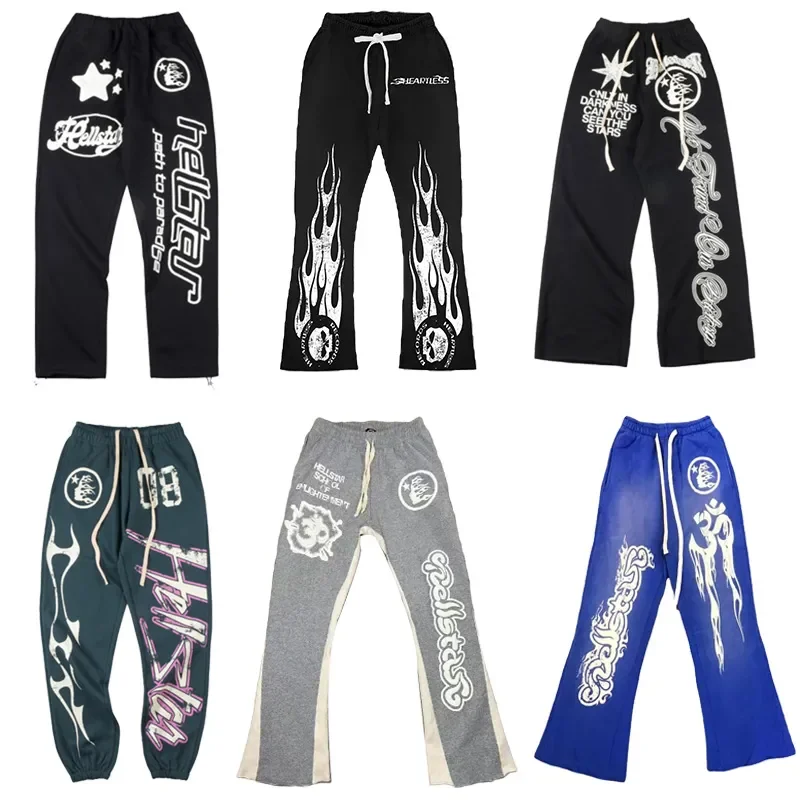 

Y2K Hellstar Studios Pants Print Streetwear Vintage Harajuku Hip Hop Gothic Men Women Trousers Casual fashion Wide Trousers