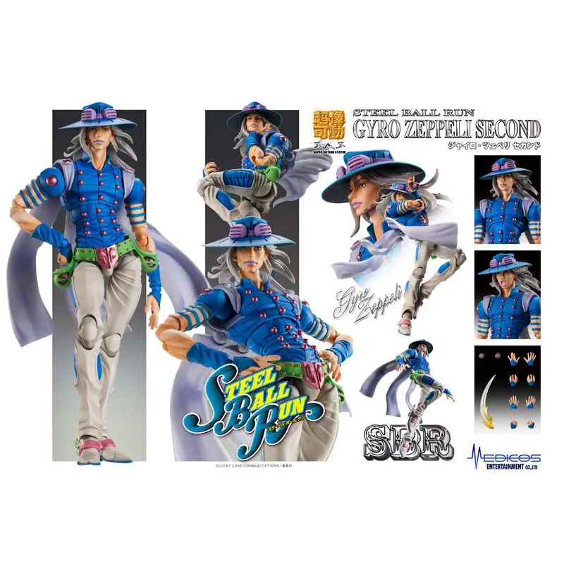 

Original MEDICOS Super Action Statue JoJo's Bizarre Adventure Part 7 Gyro Zeppeli In Stock Anime Figures Model Toys