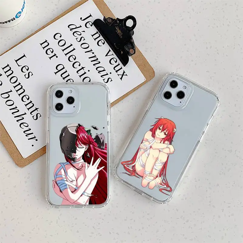 E-Elfen Japanese anime  L-Lieds Phone Case For iPhone 11 12 Mini 13 14 Pro XS Max X 8 7 6s Plus 5 SE XR Transparent Shell