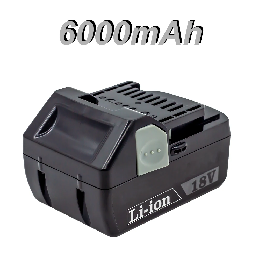 

18V 6000mAh Lithium ion Rechargeable Cordless Drill Power Tool battery 6.0Ah for Hitachi/Hikoki BCL1815 EBM1830 BSL1840 BSL1850