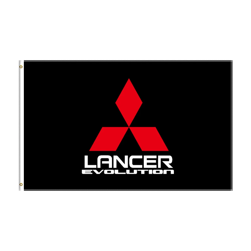 

3x5 Ft Mitsubishi Lancer Evolution Flag Polyester Printed Car Racing Banner For Decor