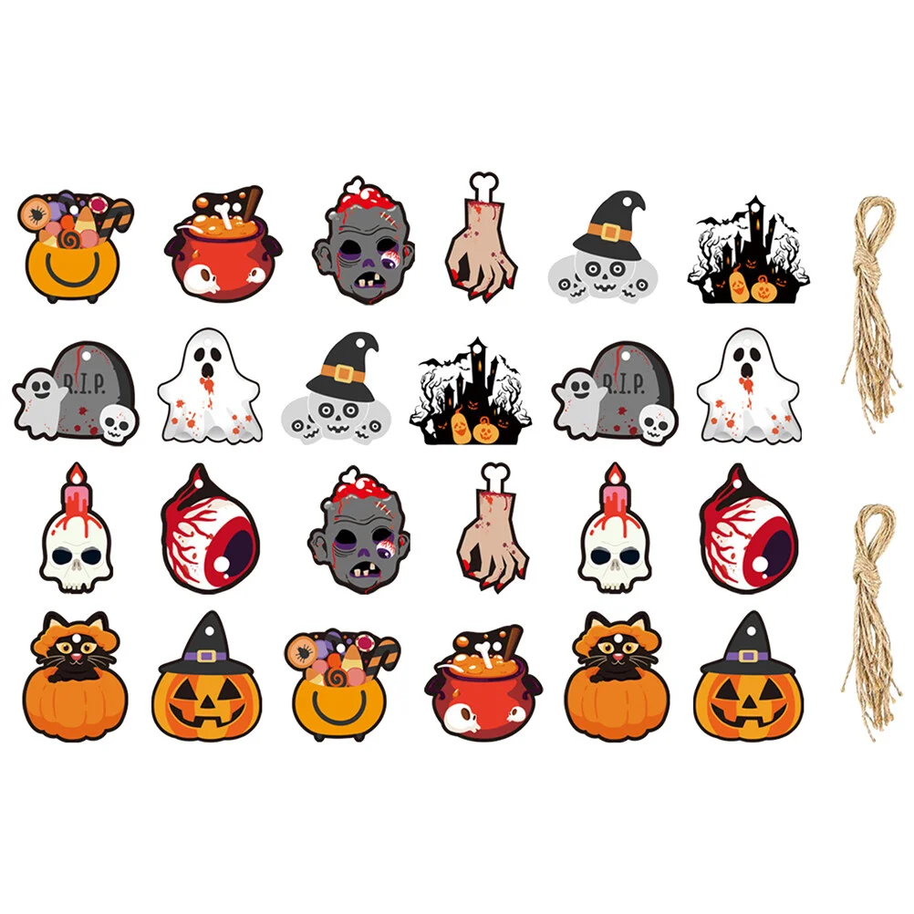 

24 Pcs Hanging Decorations Outdoor Haunted House Pendant Household Window Festival Scene Prop