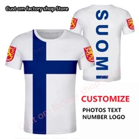 finland custom tshirt suomen flag emblem suomi tee t shirts finnish flag blue cross personalized name number t shirt