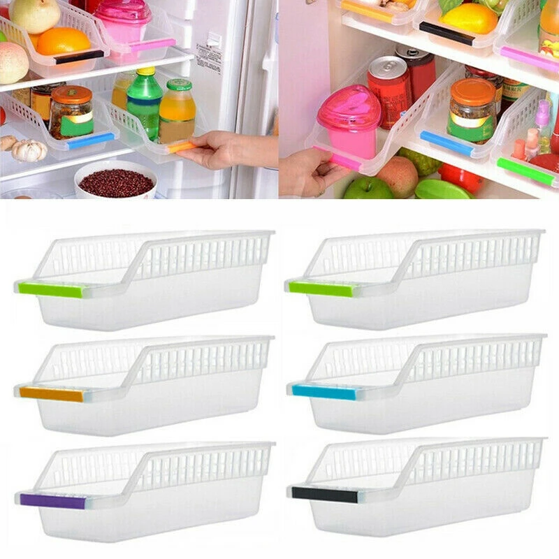 

6 Pcs Fridge Organizer Drawer Storage Box Pull-Out Case Box
