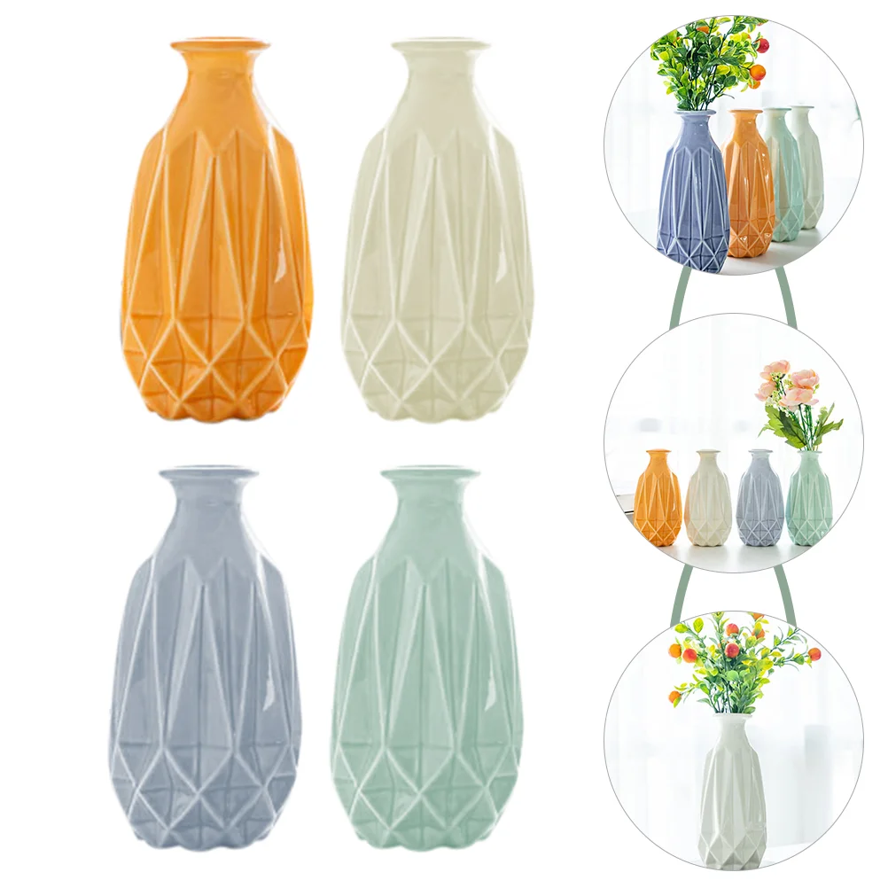 

Vase Flower Holder Decoration Home Decorative Gifts Brush Makeup Room Living Unique Hydroponic Housewarming Pen Table Desktop