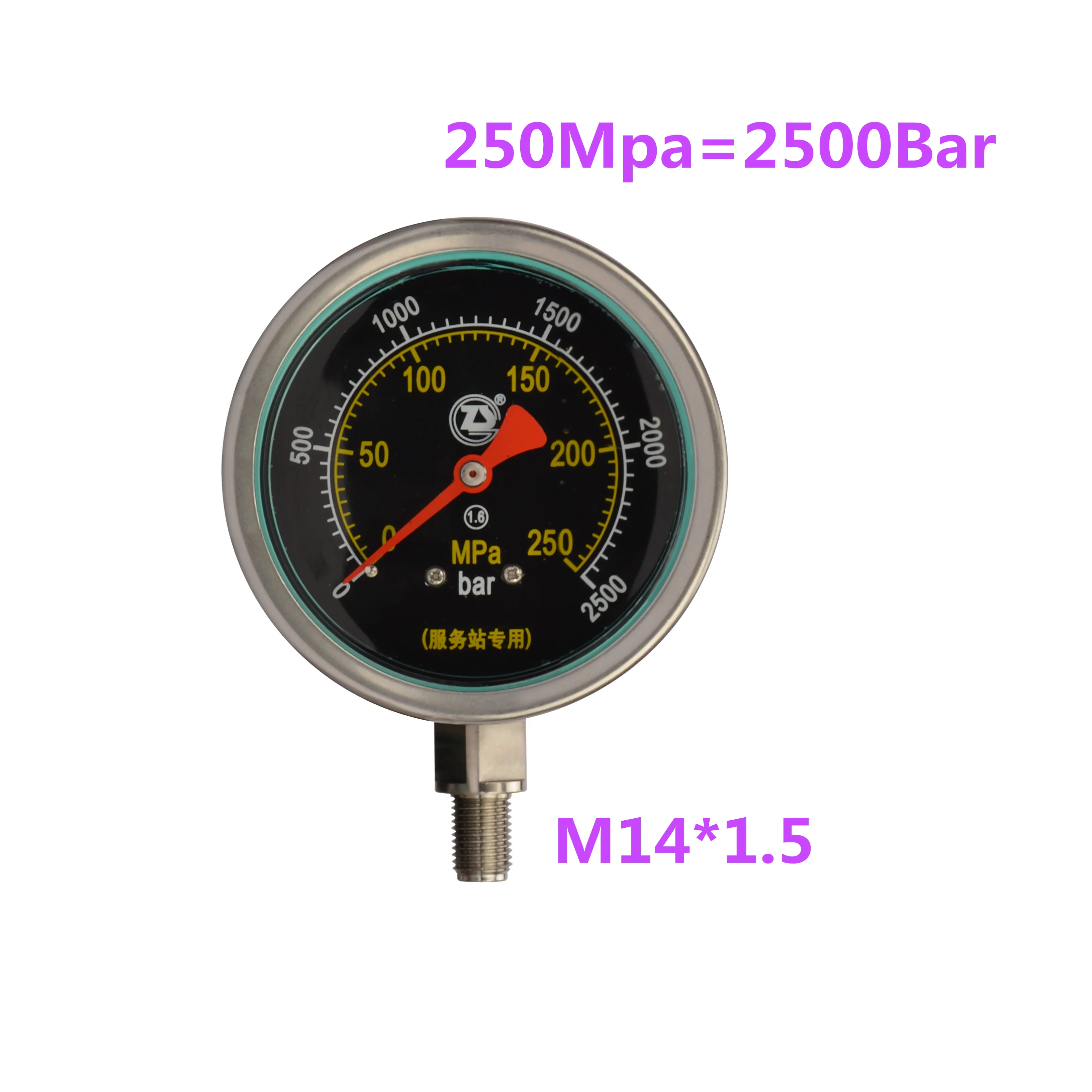 

Ударопрочный измеритель давления M14 * 1,5, МПа, МПа, бар, бар