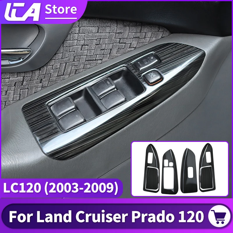 

Для 2003-2009 Toyota Land Cruiser Prado 120 панель управления из модифицированного стекла Lc120 дверная ручка против царапин FJ120 аксессуары