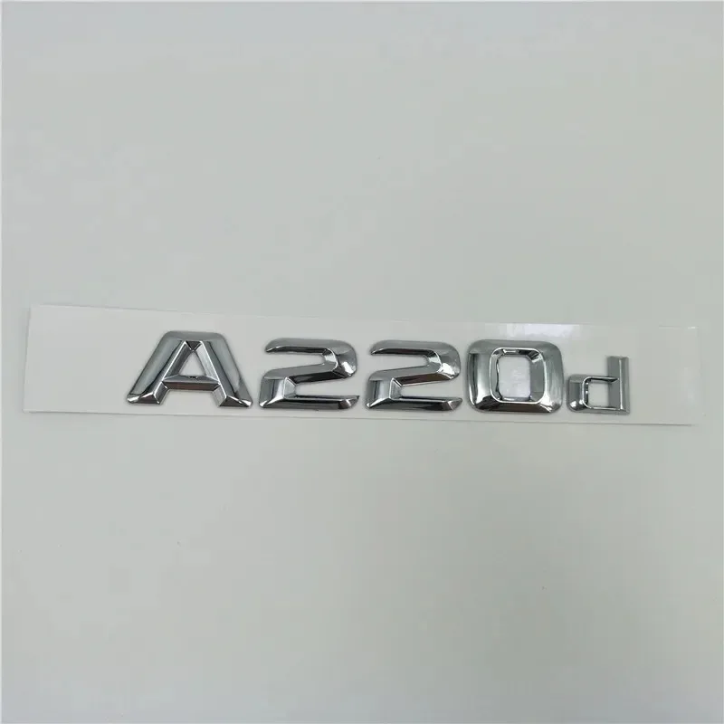 3D ABS хромированные буквы, эмблемы, значки, логотип для Mercedes-Benz A180d C180d E180d E200d A220d C220d E220d C250d E350d G350d (art.: 3920cf1fbf910) - 3920cf1fbf910