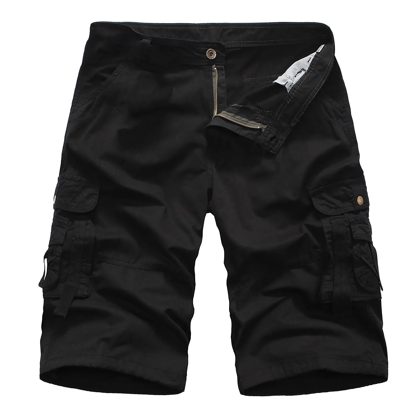 

Men's fashion Pocket Workwear Casual wild zipper Shorts man solid color Jogging Shorts summer street wear clothing