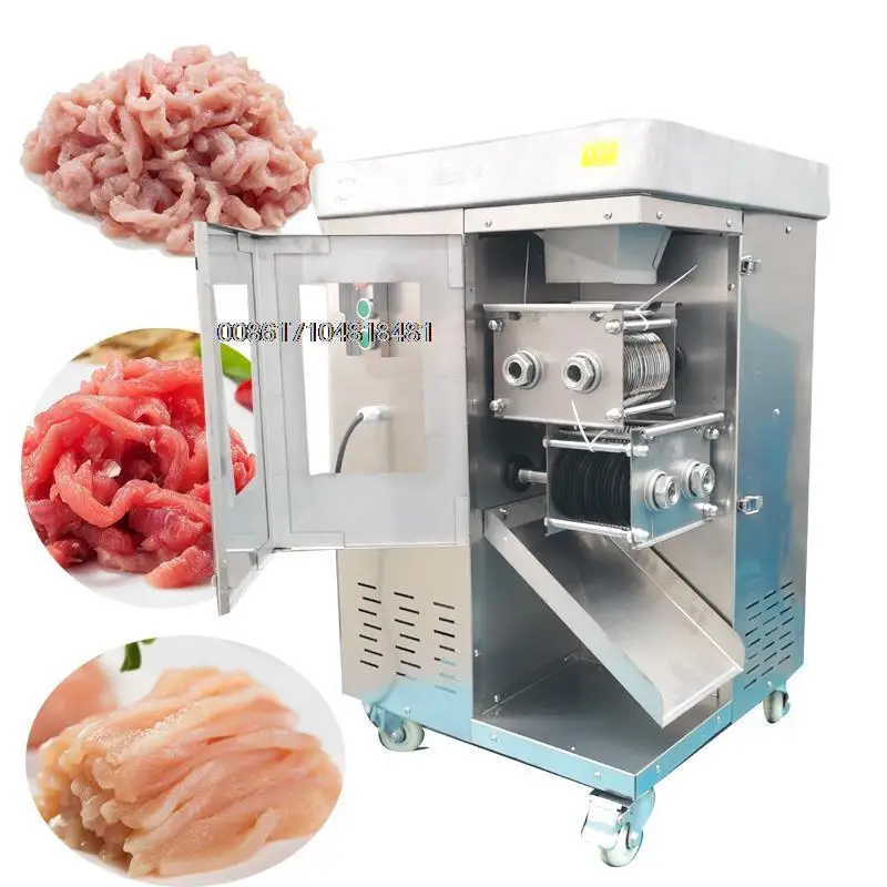

Dual Motors Commercial Meat Strip Machine Stainless Steel Meat Slicer Shredded diced Mince Machine Meat Cutter Machine