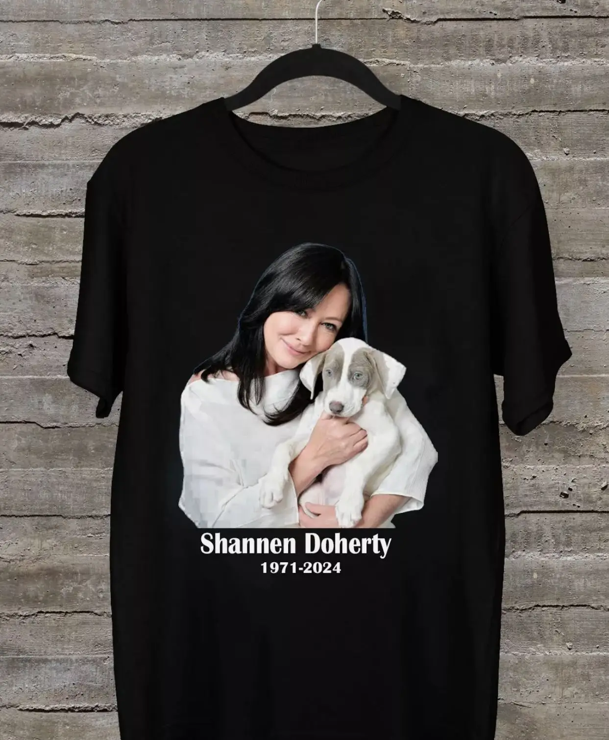 Новинка shannen Doherty 1971-2024 Подарочная черная рубашка все размеры