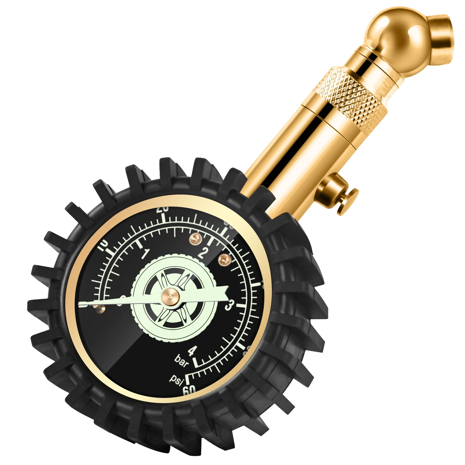 

Air Gauge Tire Pressure Car Tire Pressure Gauge 0-60 PSI Heavy Duty Certified Accurate With Easy Read Luminous Rubber Case