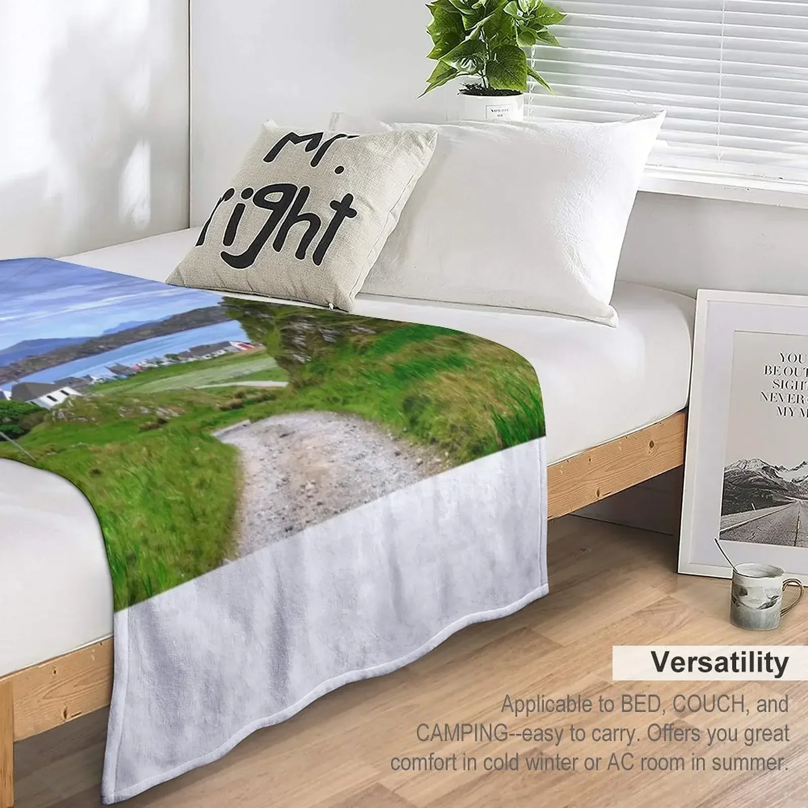 Baile Mor Isle of Iona Inner Hebrides Scotland Плед Лохматый декоративный плед Зимние постельные