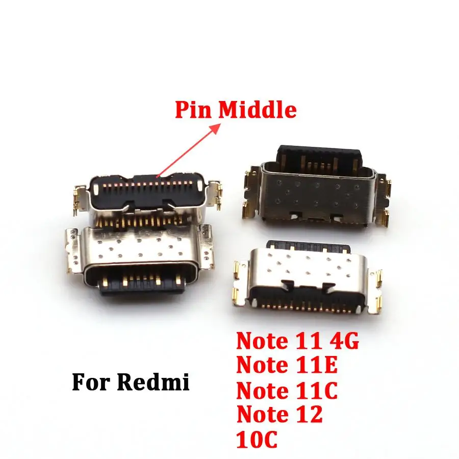 10 шт./лот новинка для Xiaomi Redmi Note 13 12 11 11E 11T Pro Plus 4G 5G USB Type-C Jack разъем зарядки