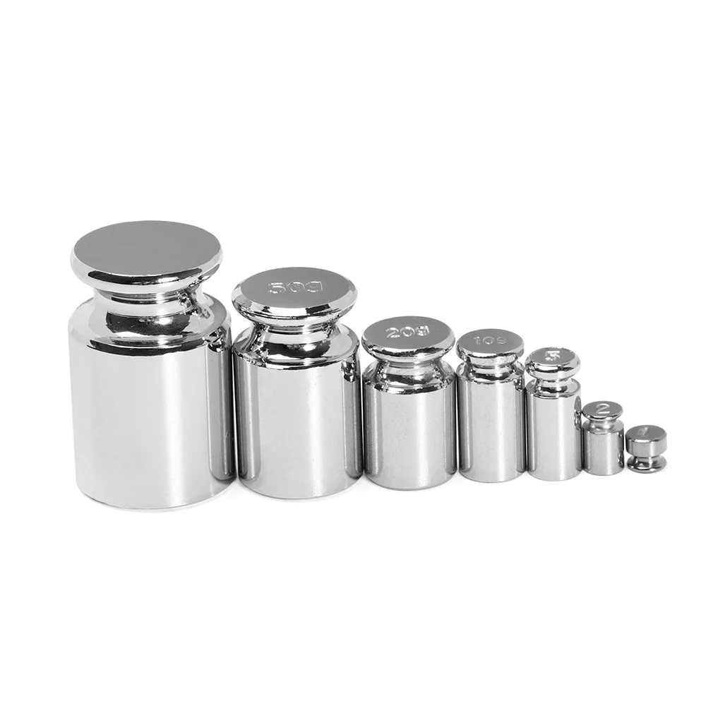 

1/5Pcs Grams Accurate Calibration Set Chrome Plating Scale Weights Set For Home Kitchen Tool 1g 2g 5g 10g 20g 50g 100g