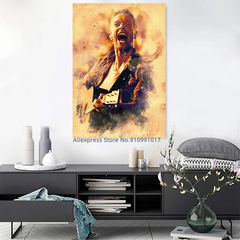 Музыкальный парад Крис Мартин постер Coldplay холст фотография для украшения без