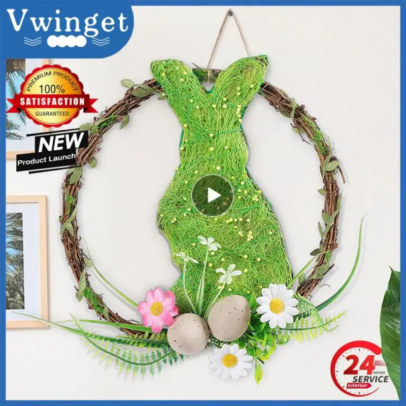 

Green Rabbit Easter Pendant Rabbit Goblin Doll Desktop Easter Decorative Wall Decoration Childrens Birthday Party Gifts