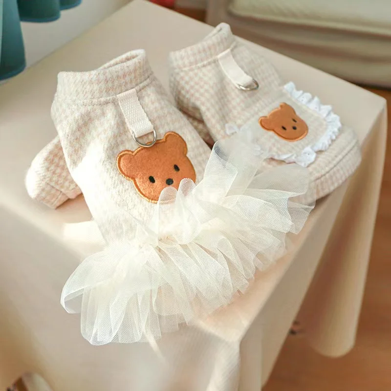 

Puppy Clothes Pet Cat Teddy Dress Spring Autumn Winter Dress Puppy Christmas Elk Dress Pet Couple Dress Cat Princess Dress